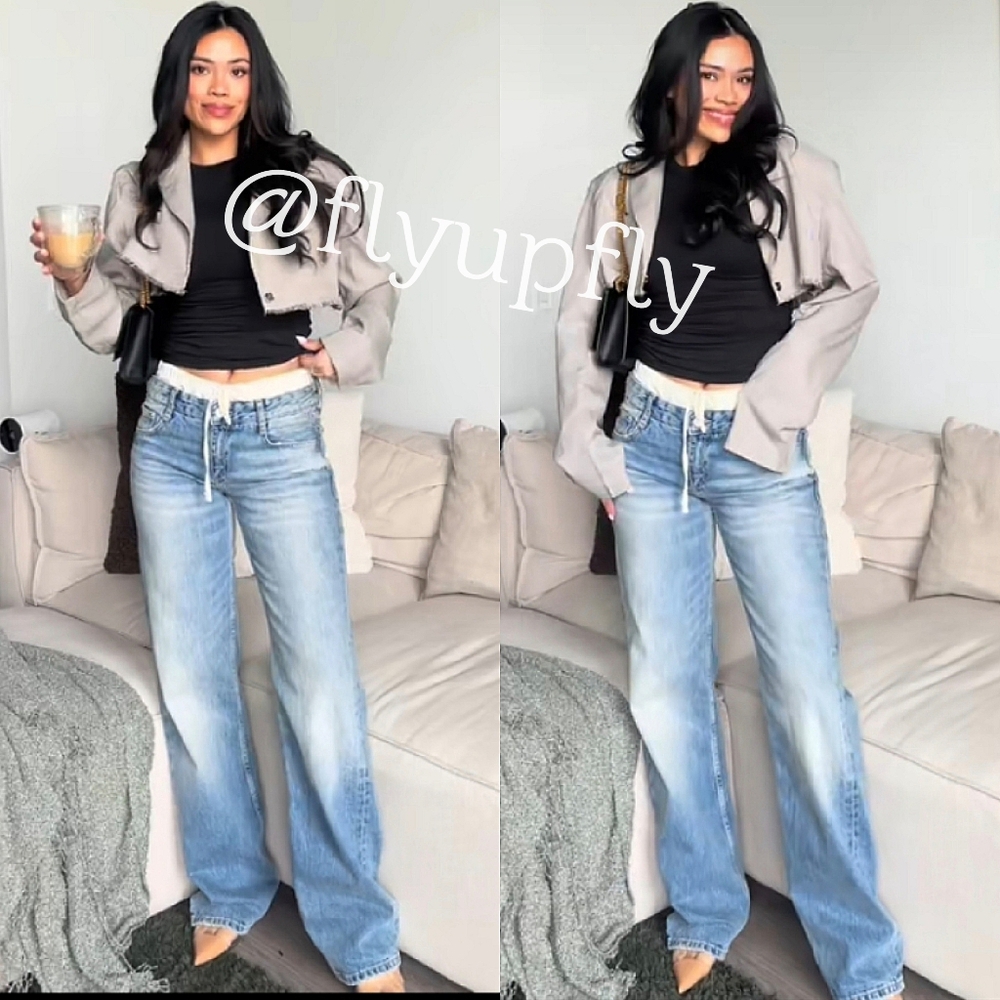 ZARA WIDE LEG JEANS Blue Size 2/26